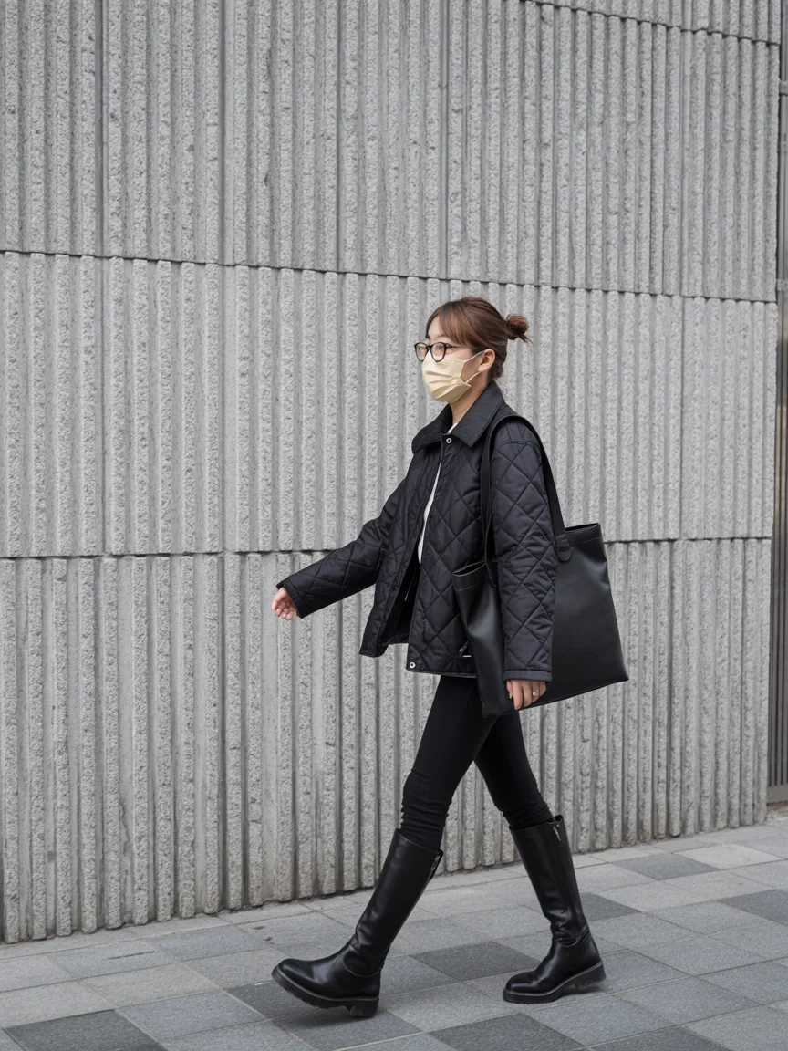 fall outfits with leggings and boots 2026 Minimal Black Layers That Feel Clean and Modern