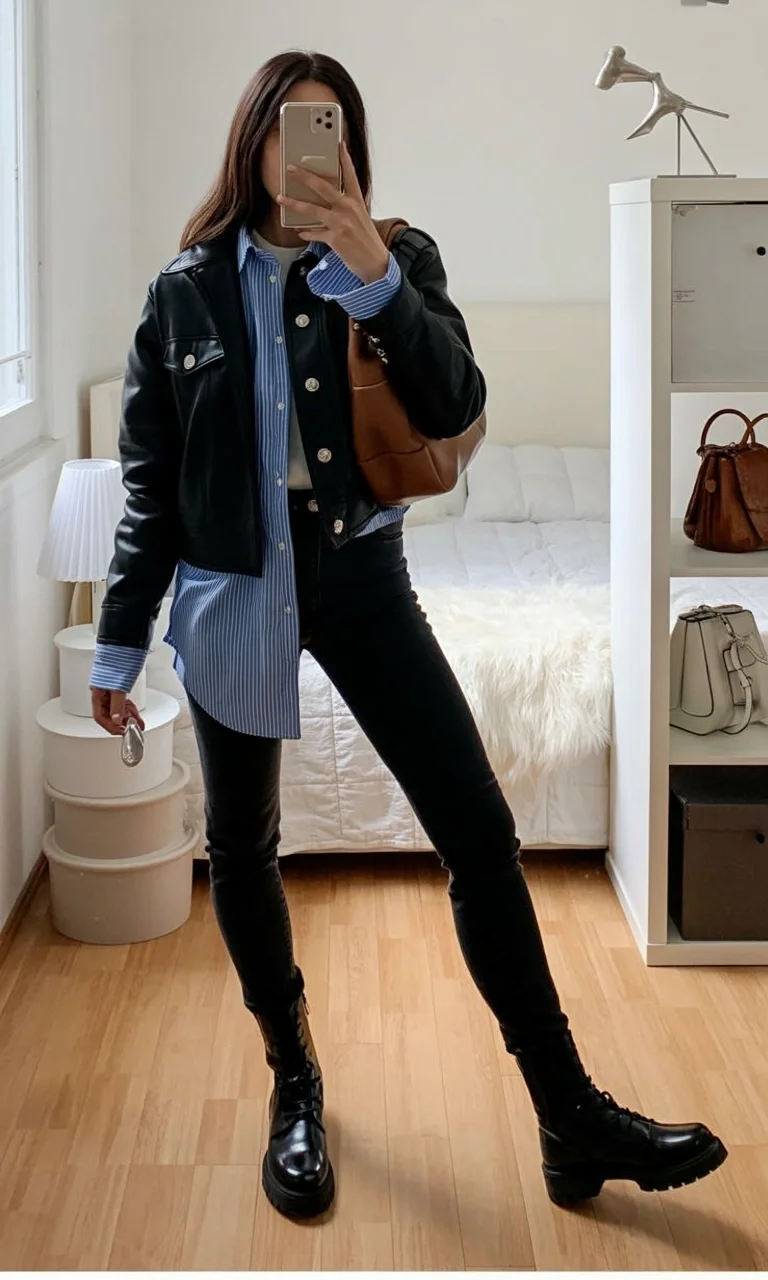 fall outfits with leggings and boots 2026 Oversized Shirt Styling With a Sharp Streetwear Edge