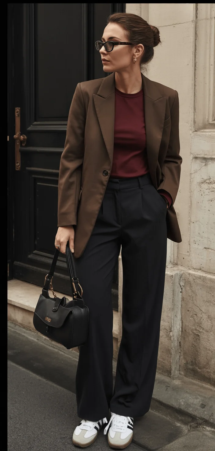 fall smart casual work outfits Rich chocolate tones for a sophisticated office refresh