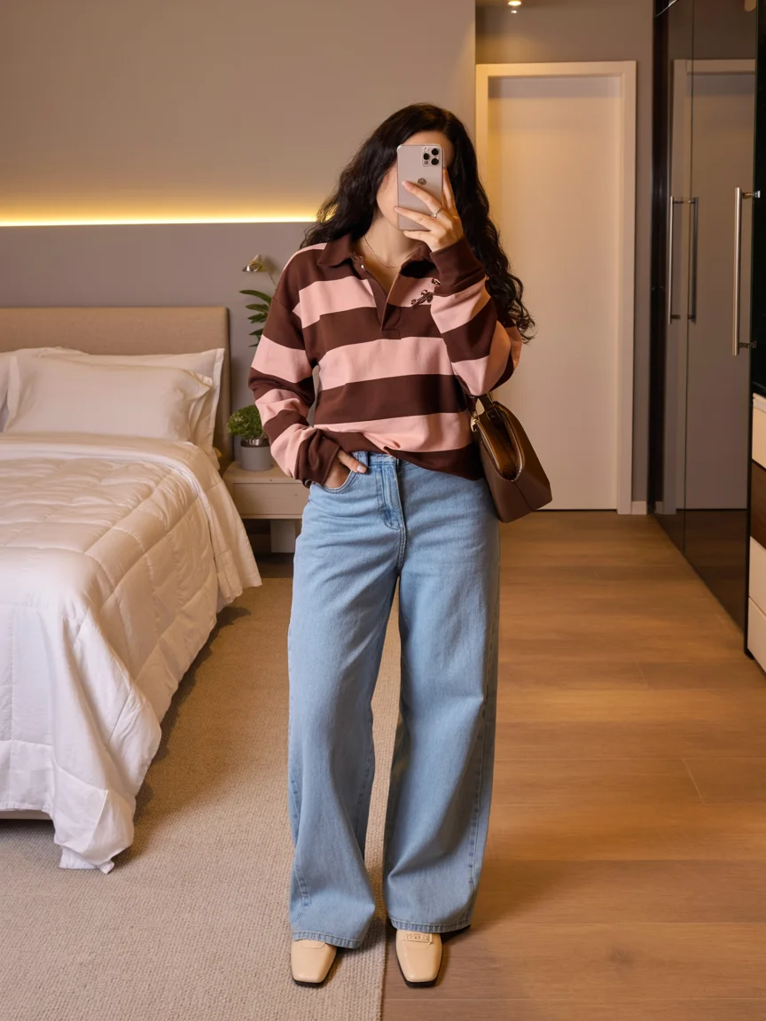 fall streatwear fashion 2026 Rugby Stripes Give Casual Streetwear a Vintage Twist