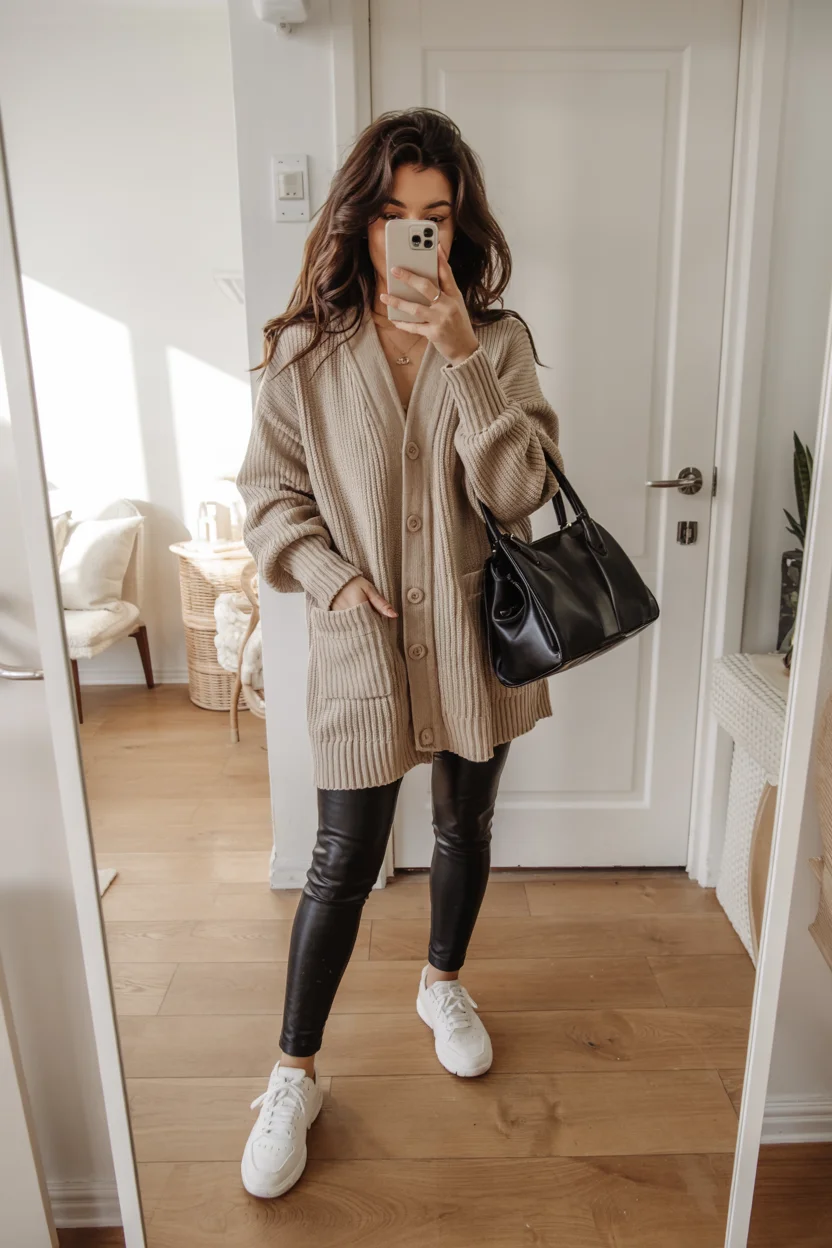 fall streetwear outfits NYC 2026 Cozy Neutral Layers With Weekend Ease