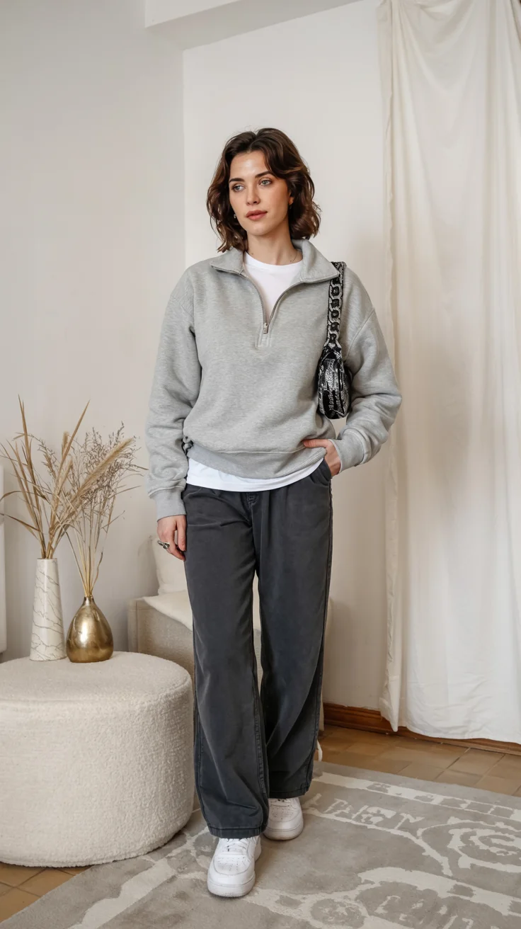 fall streetwear outfits NYC 2026 Cozy Gray Layers for Effortless Fall Comfort