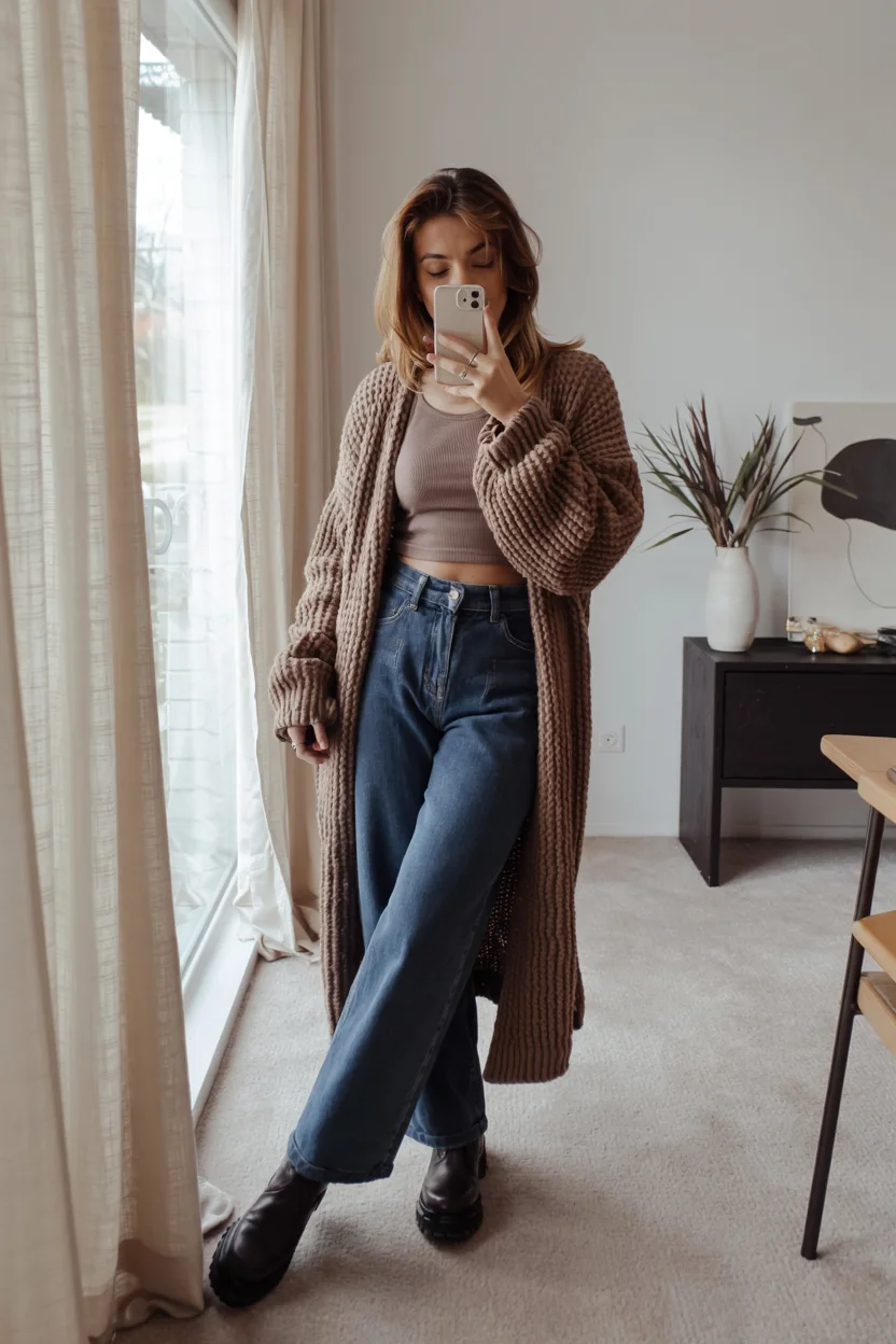 fall streetwear outfits NYC 2026 Striped Knitwear And Tailored Neutrals