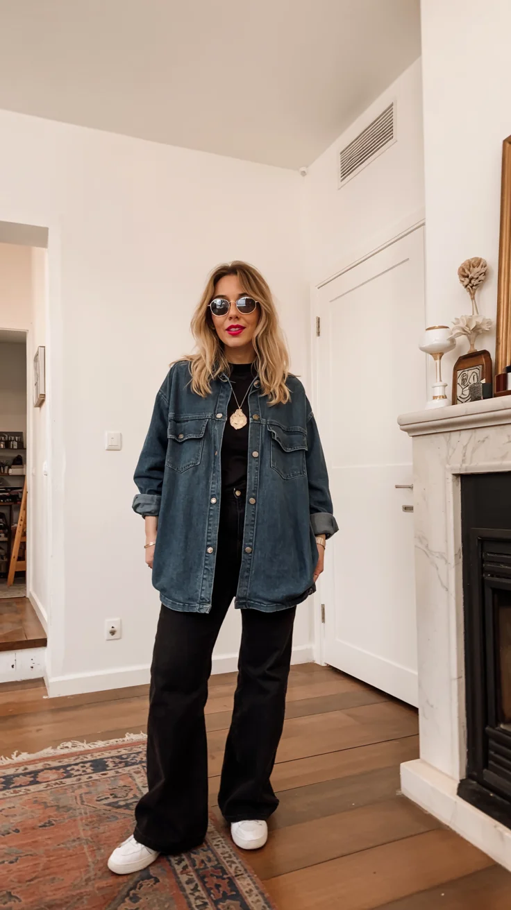 fall streetwear outfits NYC 2026 Oversized Denim Layers With Downtown Attitude