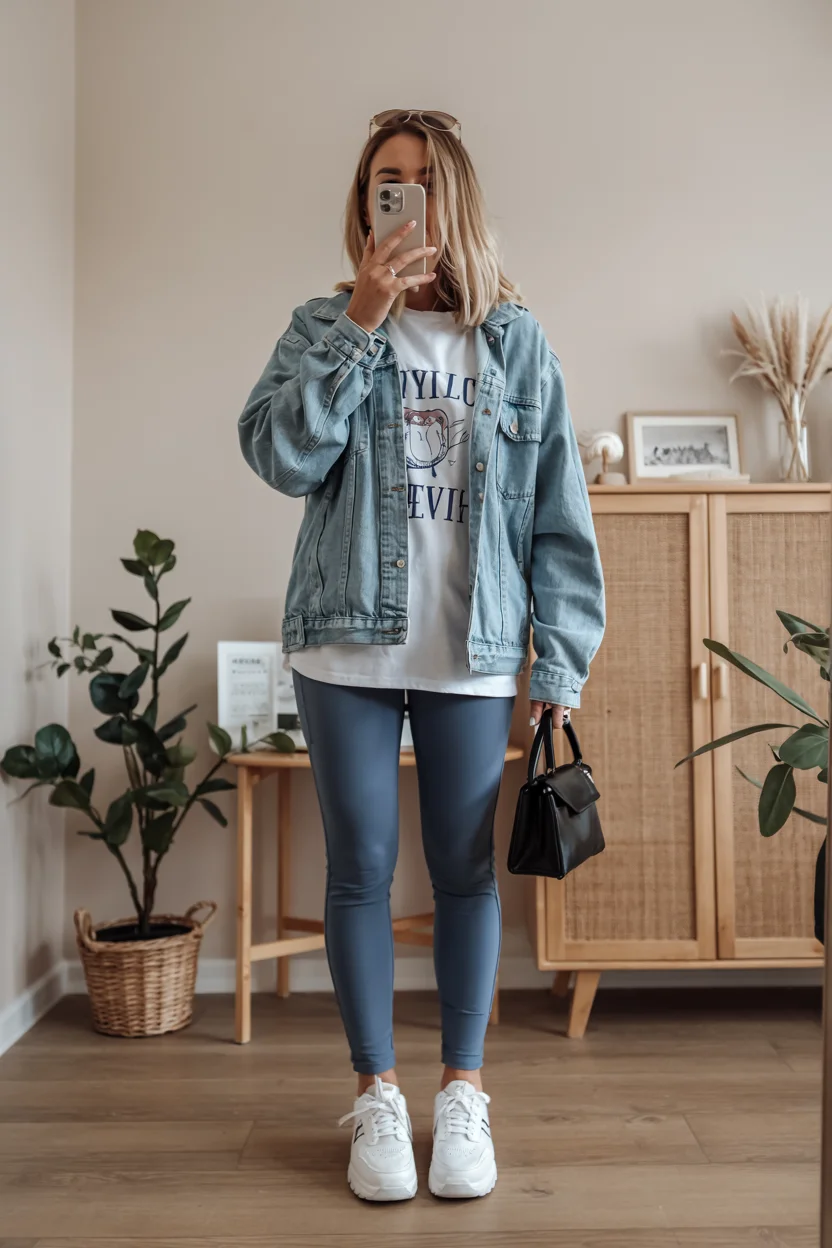 fall travel wardrobe for women The Denim Jacket That Always Makes the Suitcase