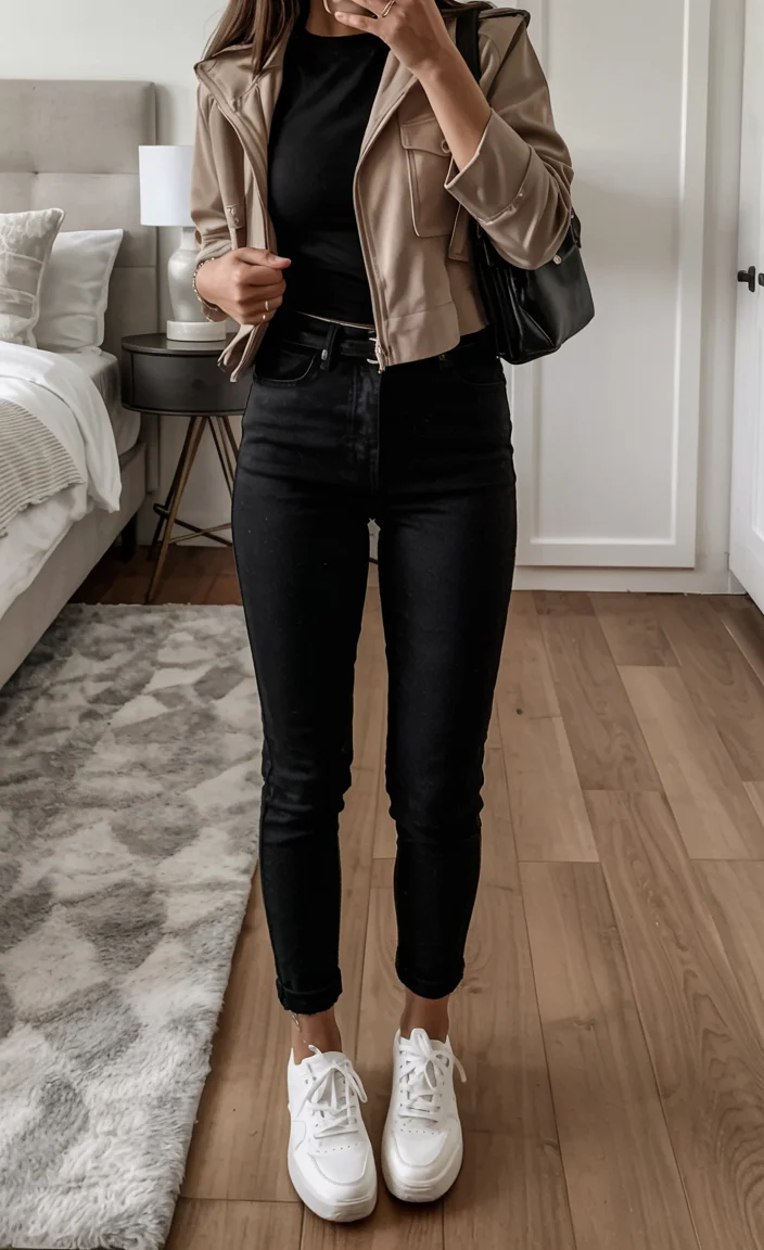 fall travel wardrobe for women Neutral Utility Layers for Modern Travel