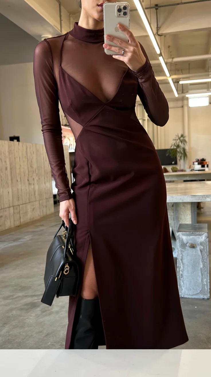 fall wedding guest dress 2026 Deep burgundy drama for a fashion forward formal wedding H2