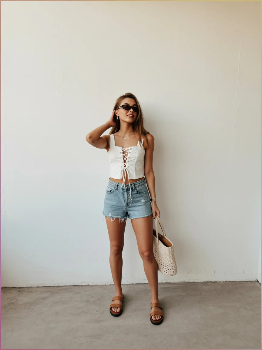 fashion trends 2026 july Corset Inspired Tops Refresh Summer Denim