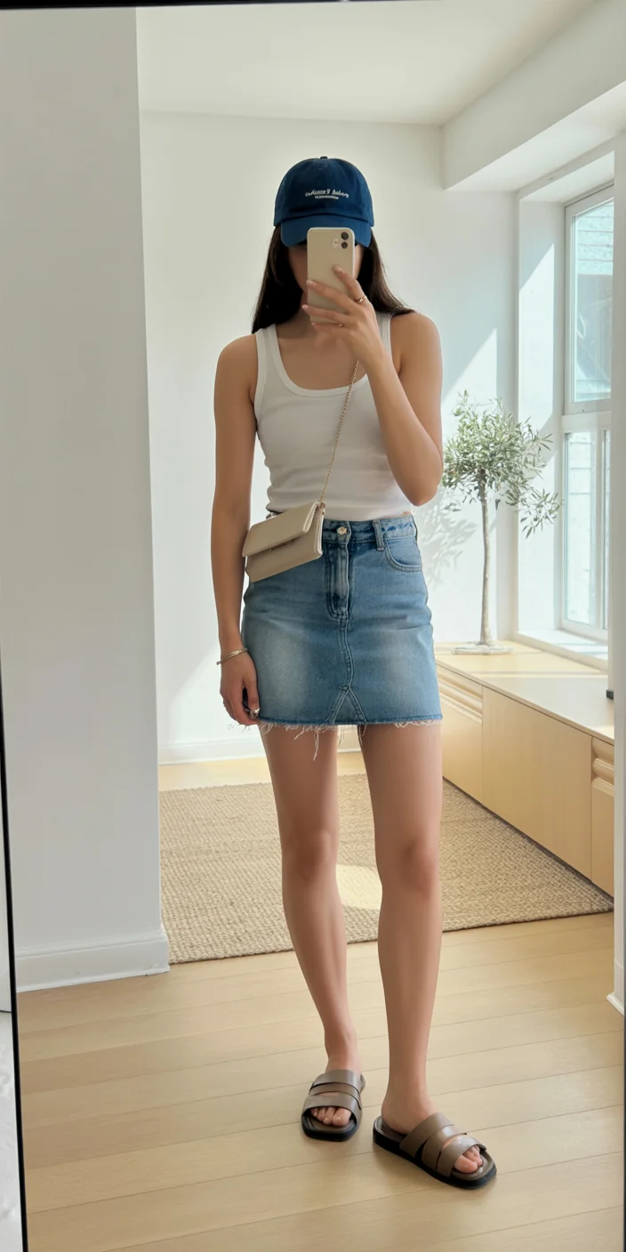 fashion trends 2026 july Minimal Denim and Tank for Everyday July Style