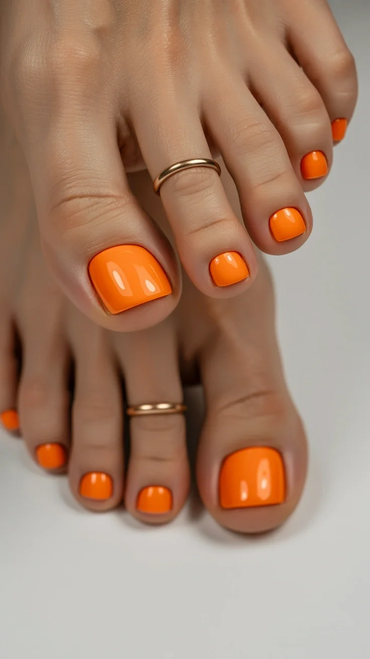pedicure ideas june 2026 Juicy Tangerine Orange For Sunny June Days