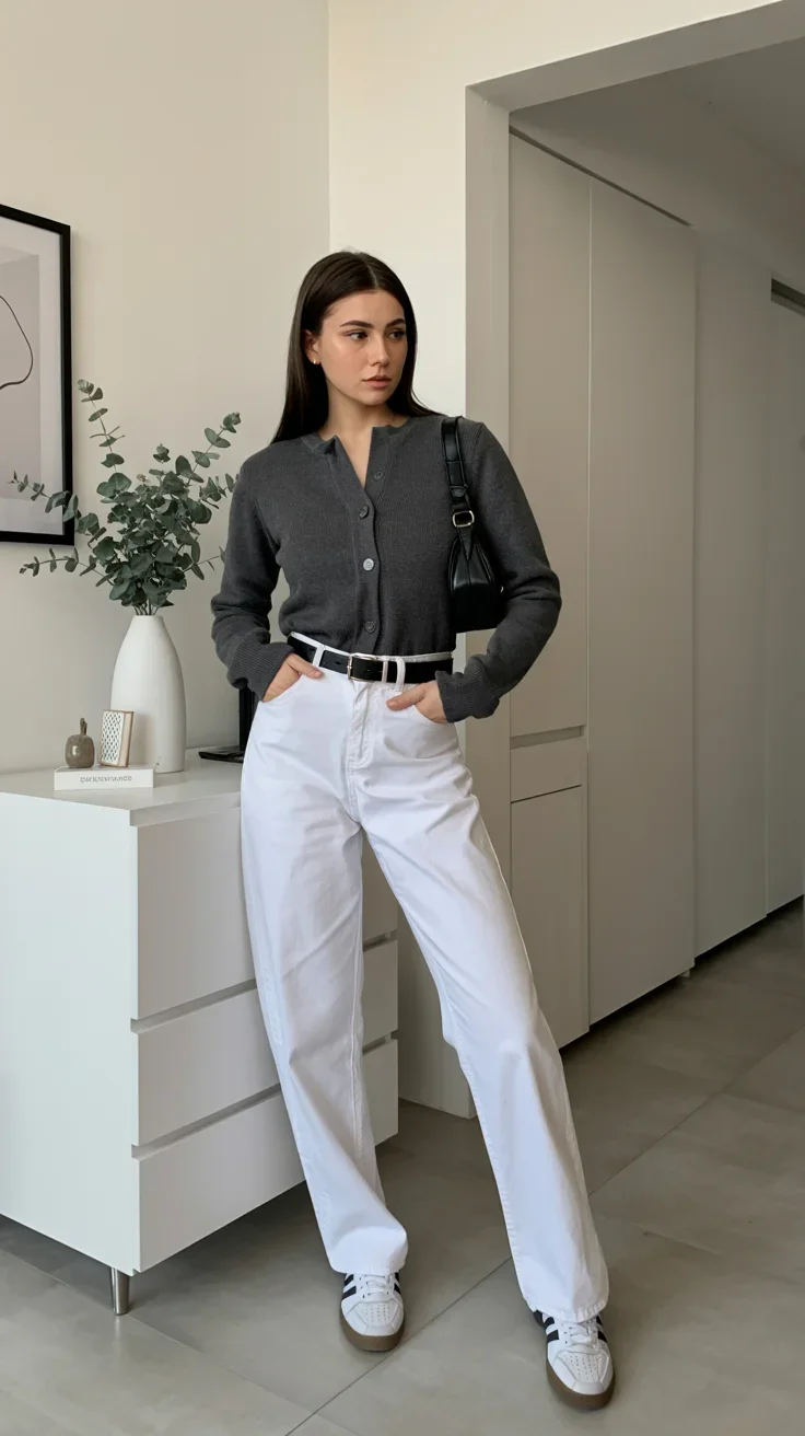 modest fall fashion outfits 2026 Simple Minimalism With Crisp White Denim