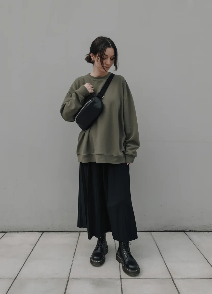 must-have fall outfits for women 2026 Relaxed Skirt Styling with Modern Utility Vibes