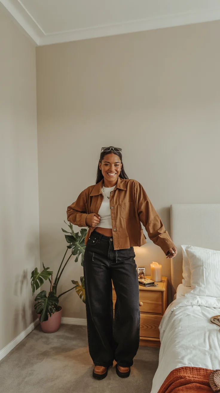 nice fall outfits for black women 2026 Brown Jacket Styling That Feels Effortlessly Cool