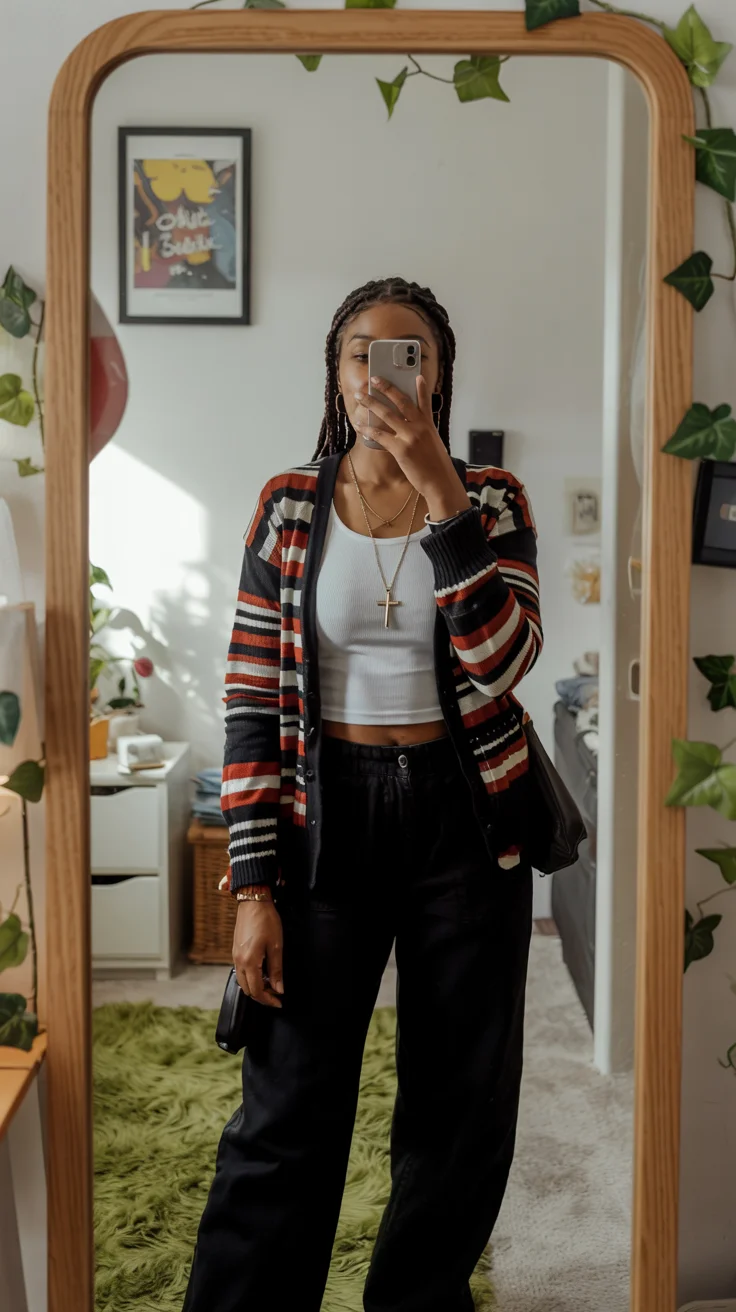 nice fall outfits for black women 2026 Cozy Stripes That Make Everyday Style Feel Special
