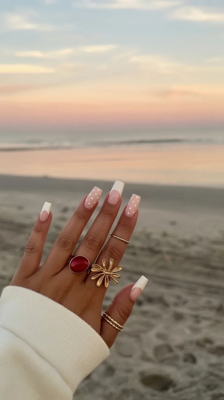 plain summer nails 2026 Soft French Elegance for Sunset Evenings