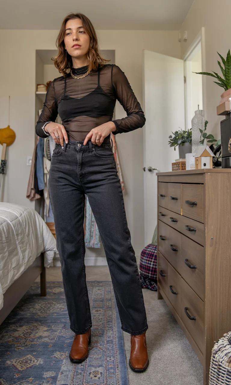 romantic dinner outfits date night fall 2026 Modern Romance With Sheer Layers