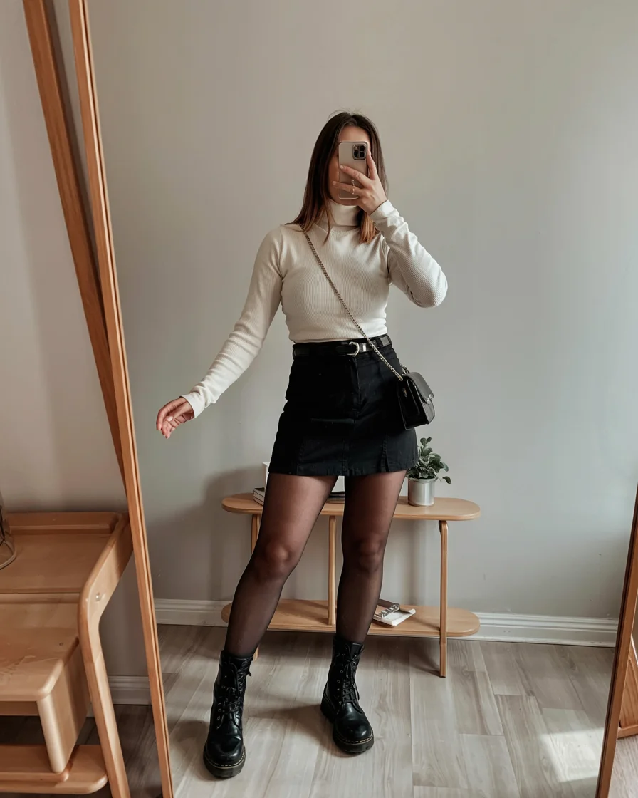 romantic dinner outfits date night fall 2026 Minimalist Romance in Black and White