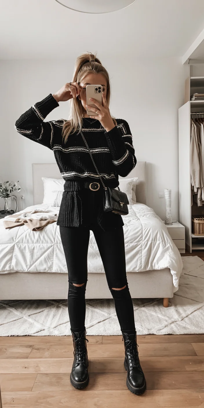romantic dinner outfits date night fall 2026 Elevated Casual With Dark Denim