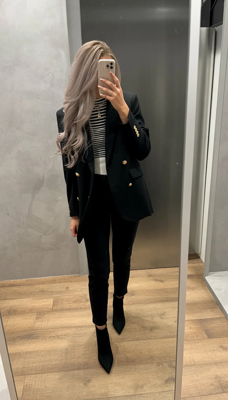 simpl fall outfits ideas 2026 Tailored Black Blazer With Parisian Inspired Basics