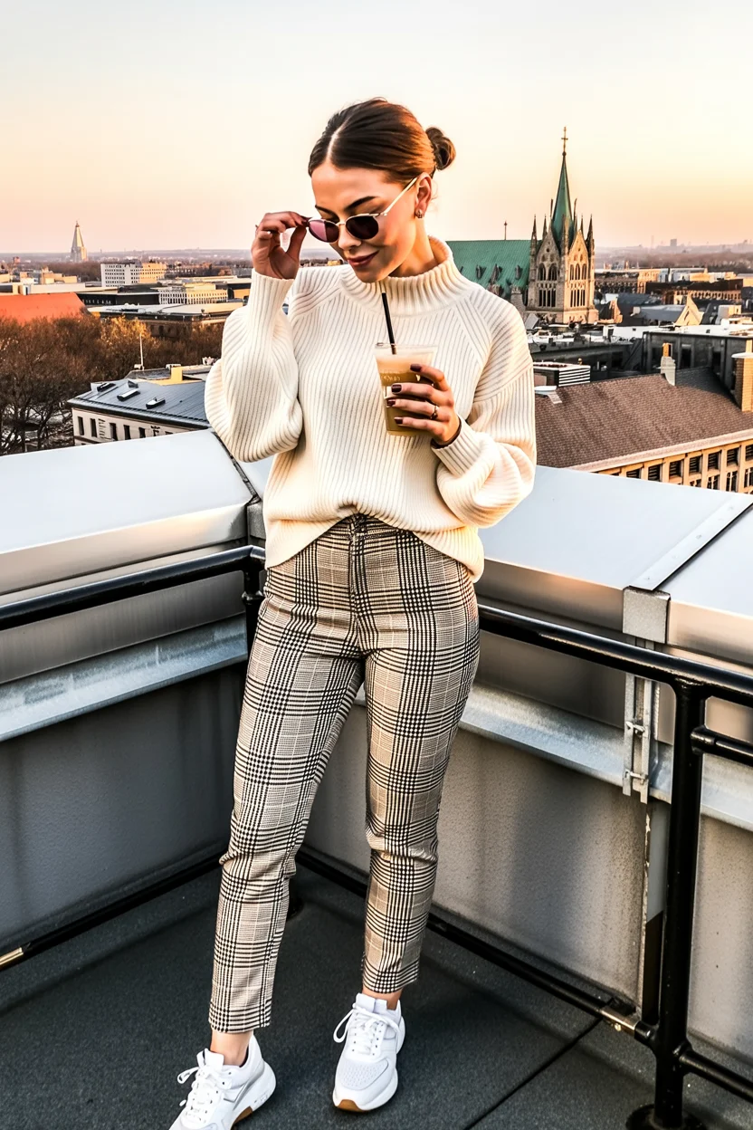 autumn fashion outfits 2026 Elevated Knitwear and Tailored Plaid for Everyday Elegance