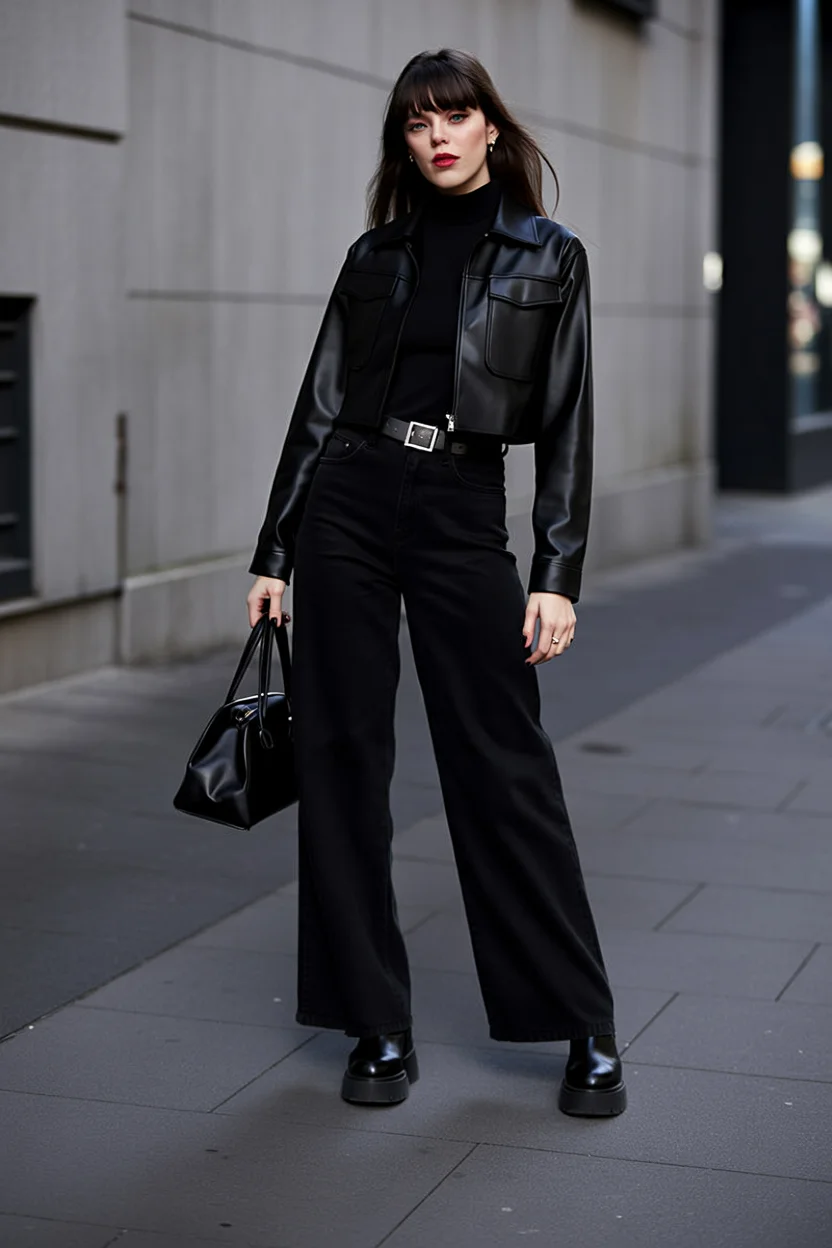 autumn fashion outfits 2026 All Black Minimalism with a Confident City Edge