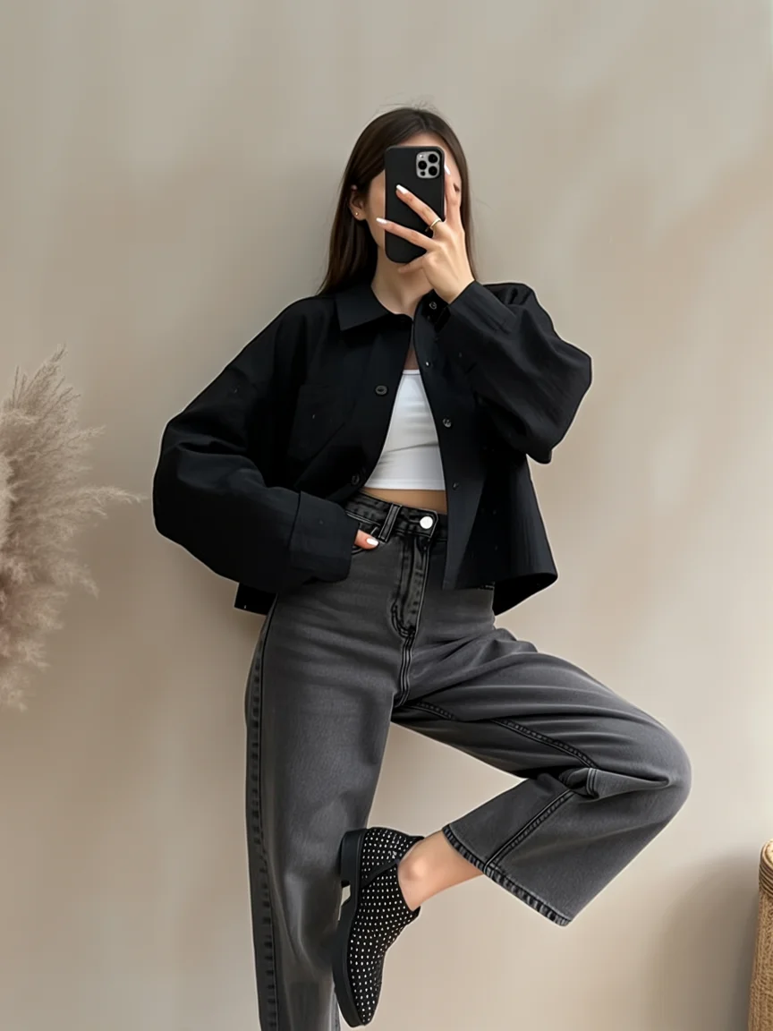 fall outfits with bombers 2026 Minimal Black Layers That Never Go Out of Style