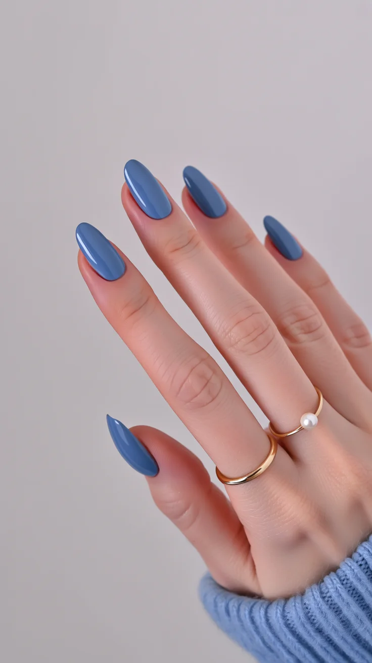 Nail Colors for August 2026 - end of summer Dusty Blue That Feels Cool On Hot August Days