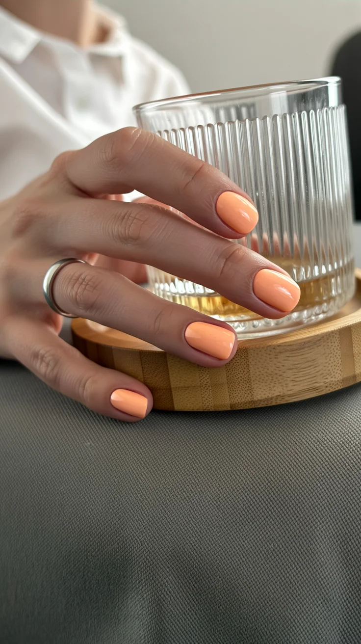 Nail Colors for August 2026 - end of summer Soft Apricot That Brightens Every Skin Tone