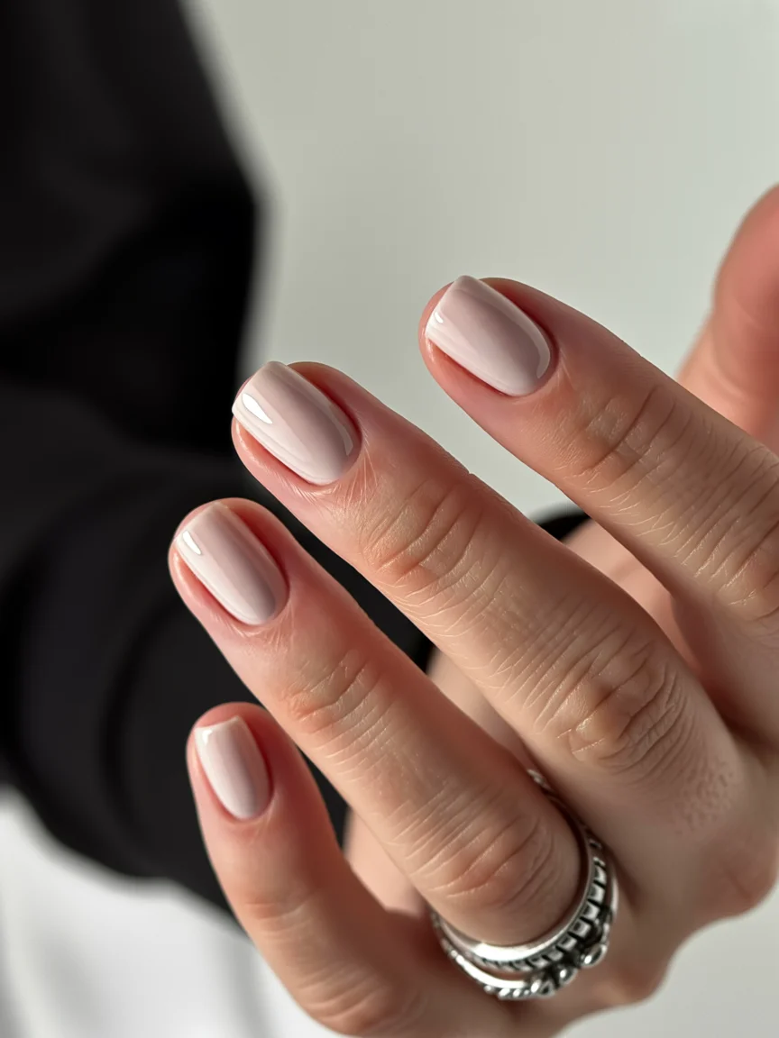 Nail Colors for August 2026 - end of summer Soft Blush Nude For Everyday Elegance