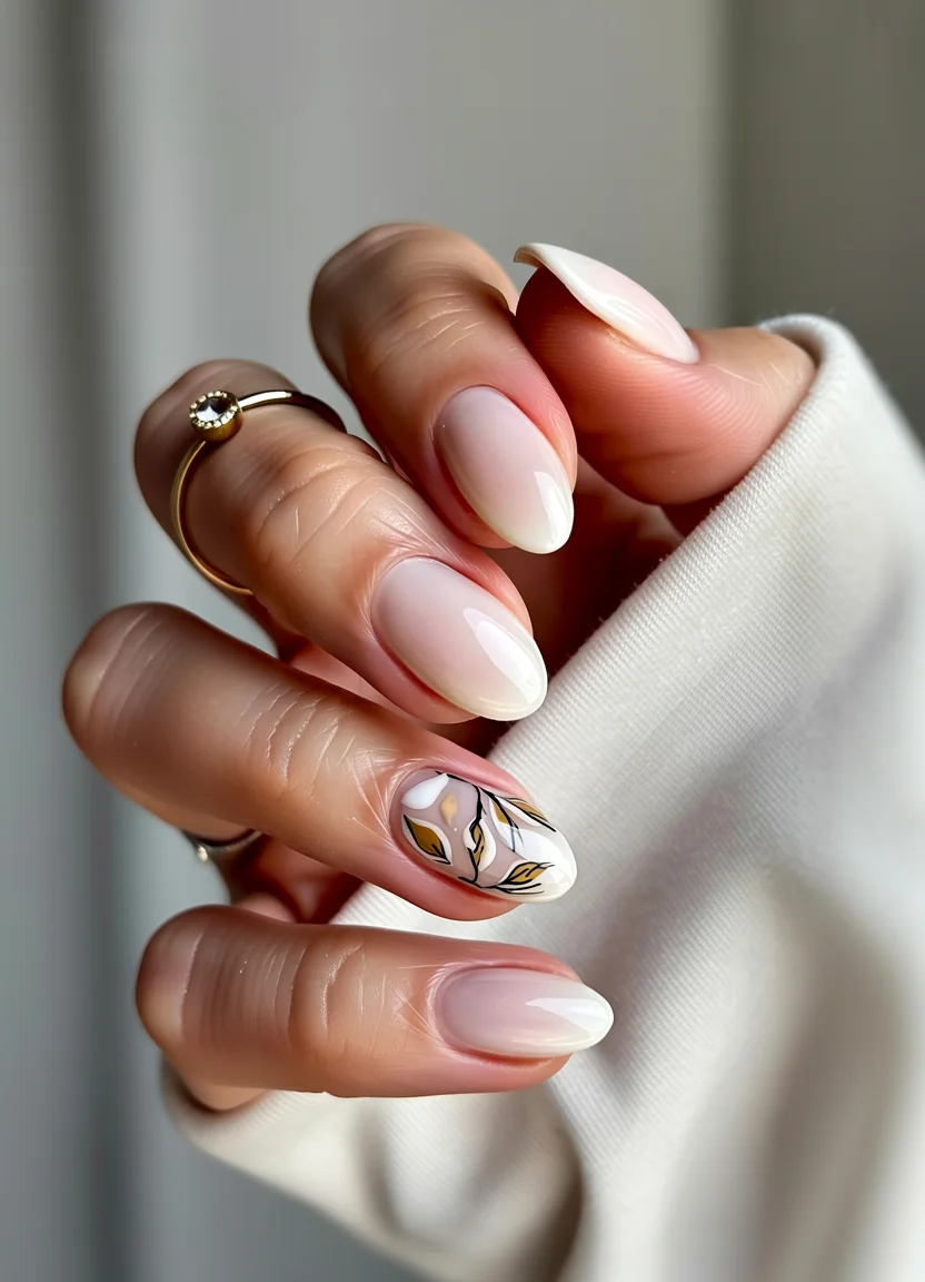 Nail Ideas for August 2026 - End of Summer Soft Botanical Nails That Ease into Autumn