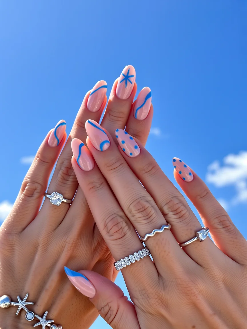 Nail Ideas for August 2026 Playful Ocean Inspired Nail Art for Beach Days