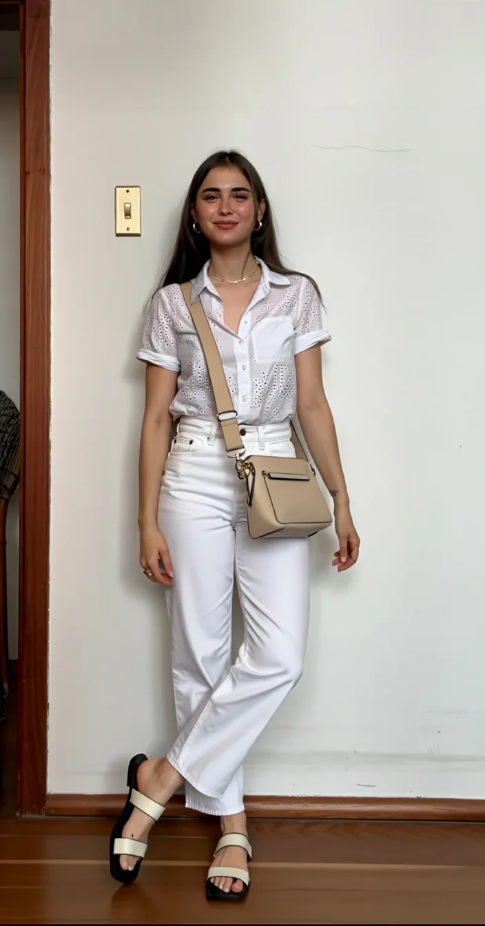 Trendy Outfits for August - End of Summer 2026 Fresh White Separates with Minimal Summer Style
