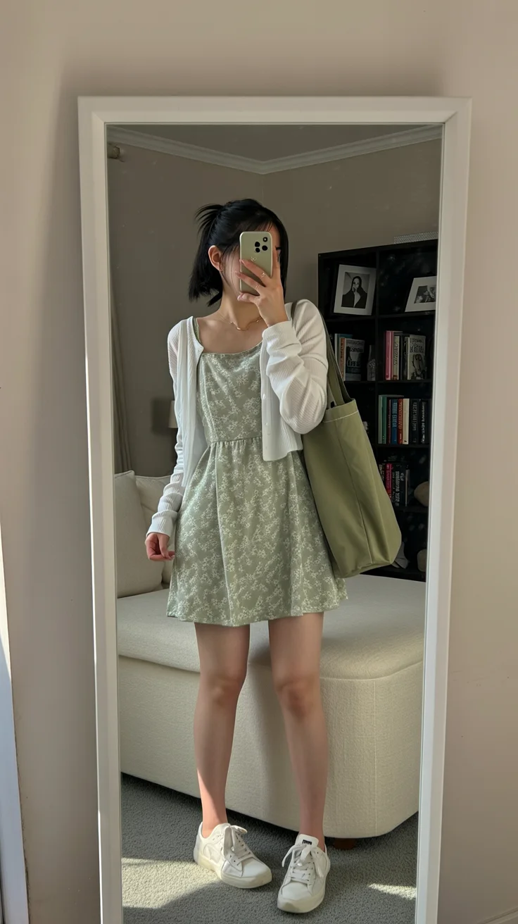 Trendy Outfits for August - End of Summer 2026 Light Green Mini Dress for the Last Sunny Weekends