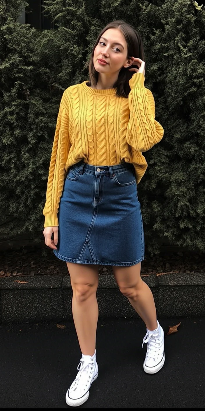 Trendy Outfits for August - End of Summer 2026 Cozy Knit and Denim for the First Hint of Fall