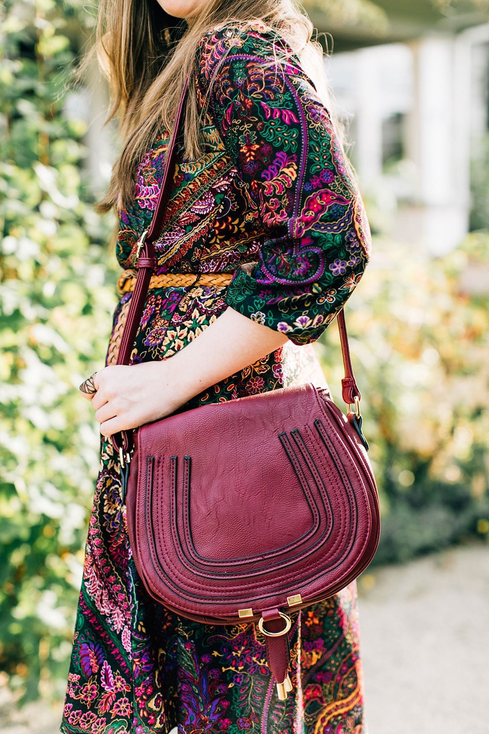 Paisley Maxi Dress with Bohemian Accessories Paisley Maxi Dress with Bohemian Accessories — 70s Style Inspiration