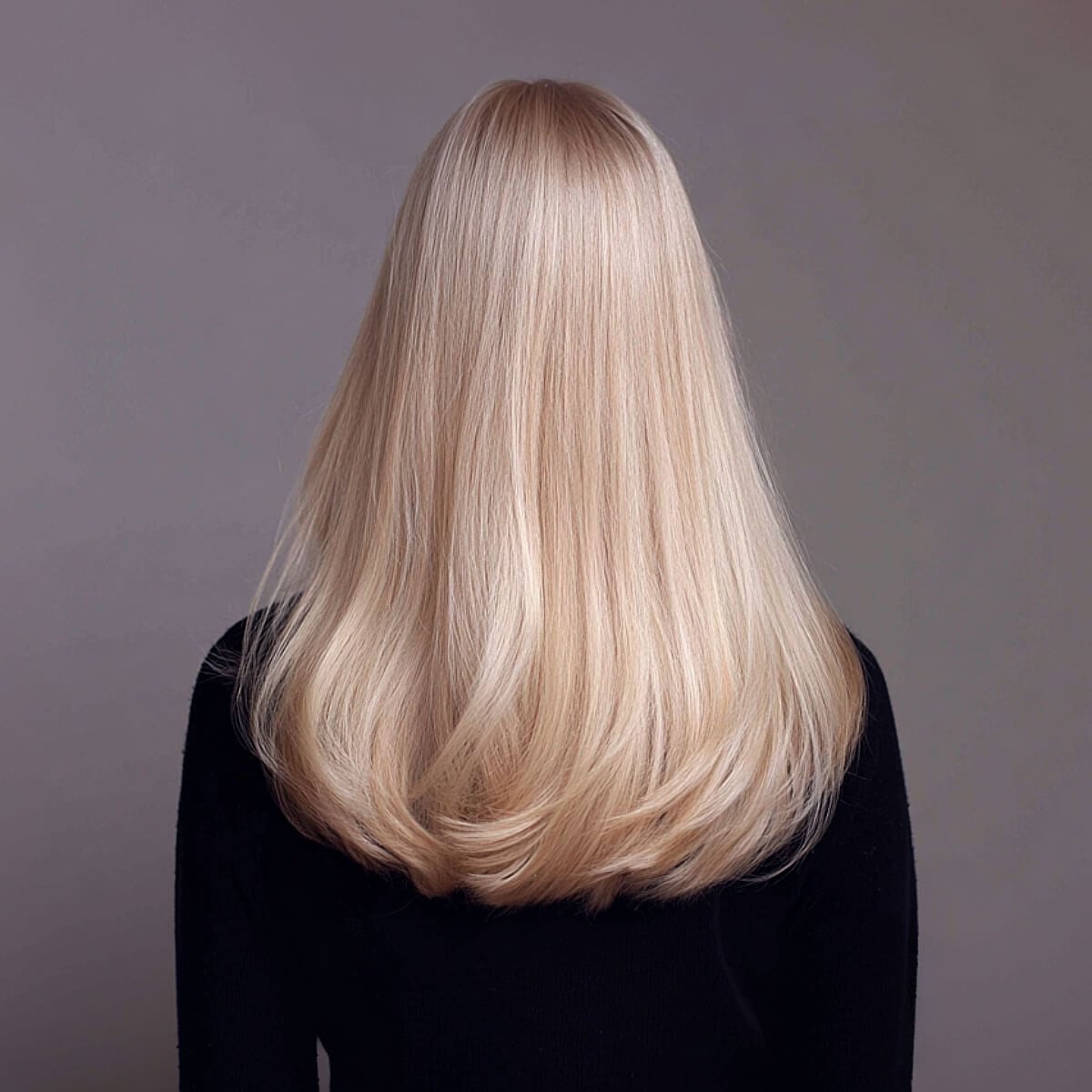 Creamy Vanilla Blonde Mid-Back With Long Layers Creamy Vanilla Blonde Mid-Back With Long Layers — Aesthetic Blonde Hair