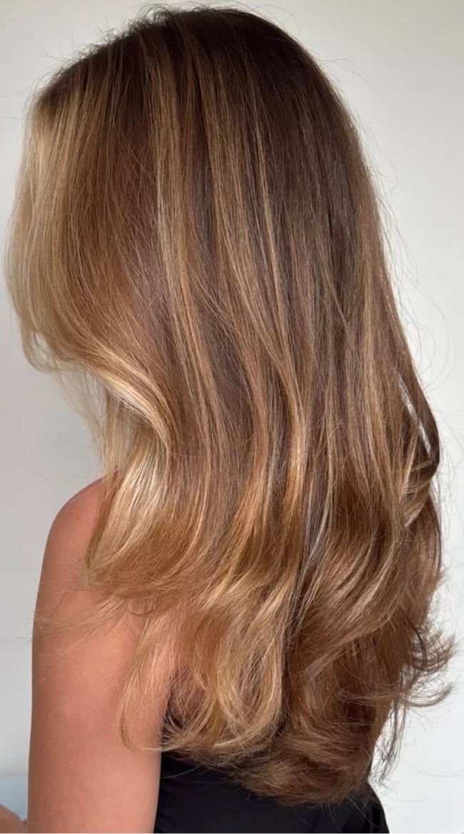 Bronde Mid-Back With Face-Framing Layers Bronde Mid-Back With Face-Framing Layers — Aesthetic Blonde Hair