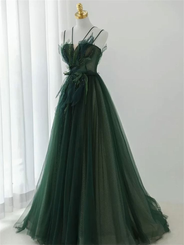 Midi Dress with Sheer Overlay for Evening Midi Dress with Sheer Overlay for Evening — Aesthetic Dark Green Dress