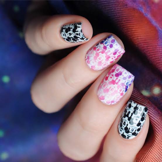 Short Square All-Over Mickey Mouse Print Nails — Aesthetic Disney Nails