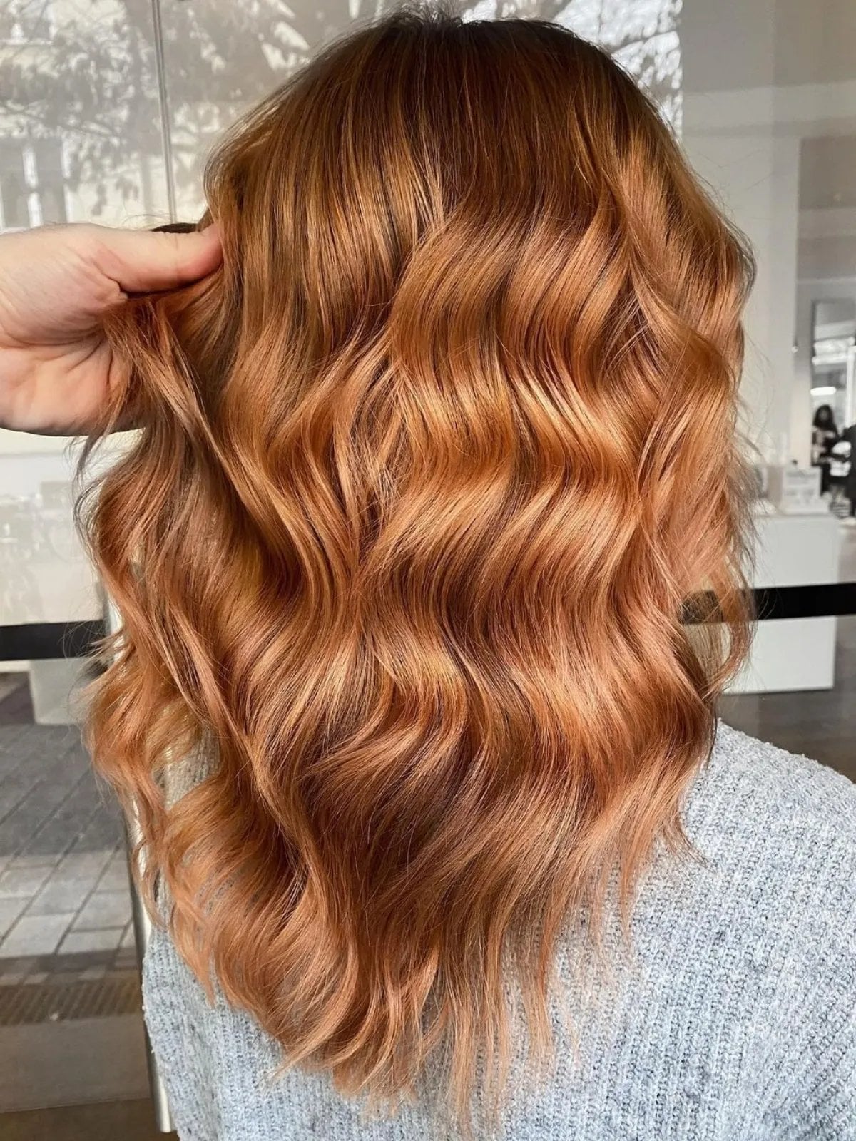 Shoulder Length Copper Blonde Balayage Shoulder Length Copper Blonde Balayage — Aesthetic Ginger Hair