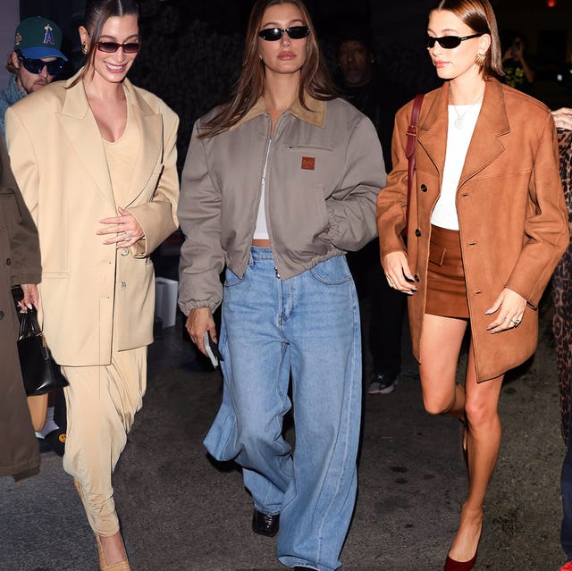 Beige Oversized Blazer With Leather Mini Skirt — Aesthetic Going Out Outfits Night