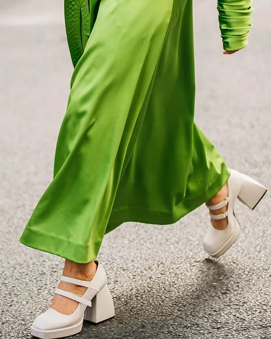 Satin Trousers Platform Mary Jane Shoes Satin Trousers Platform Mary Jane Shoes — Aesthetic Mary Janes Outfit