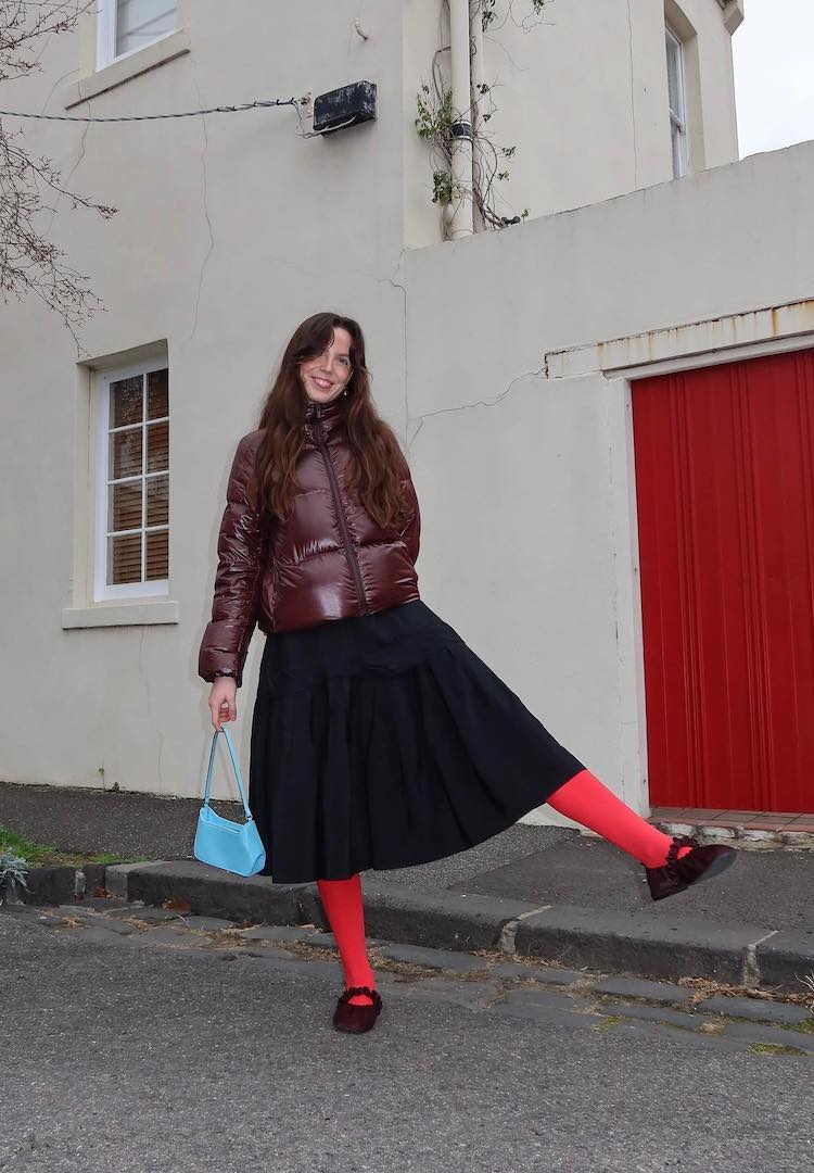 Velvet Mary Janes Red Tights Outfit Velvet Mary Janes Red Tights Outfit — Aesthetic Mary Janes Outfit