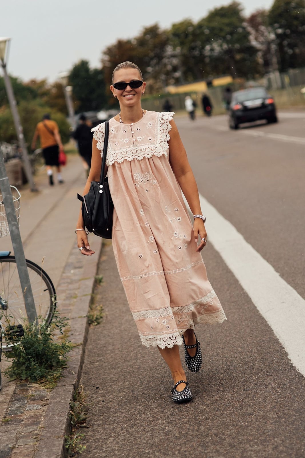 Lace Trim Dress Studded Mary Janes Lace Trim Dress Studded Mary Janes — Aesthetic Mary Janes Outfit