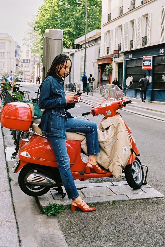 Denim Street Style Mary Jane Heels Denim Street Style Mary Jane Heels — Aesthetic Mary Janes Outfit