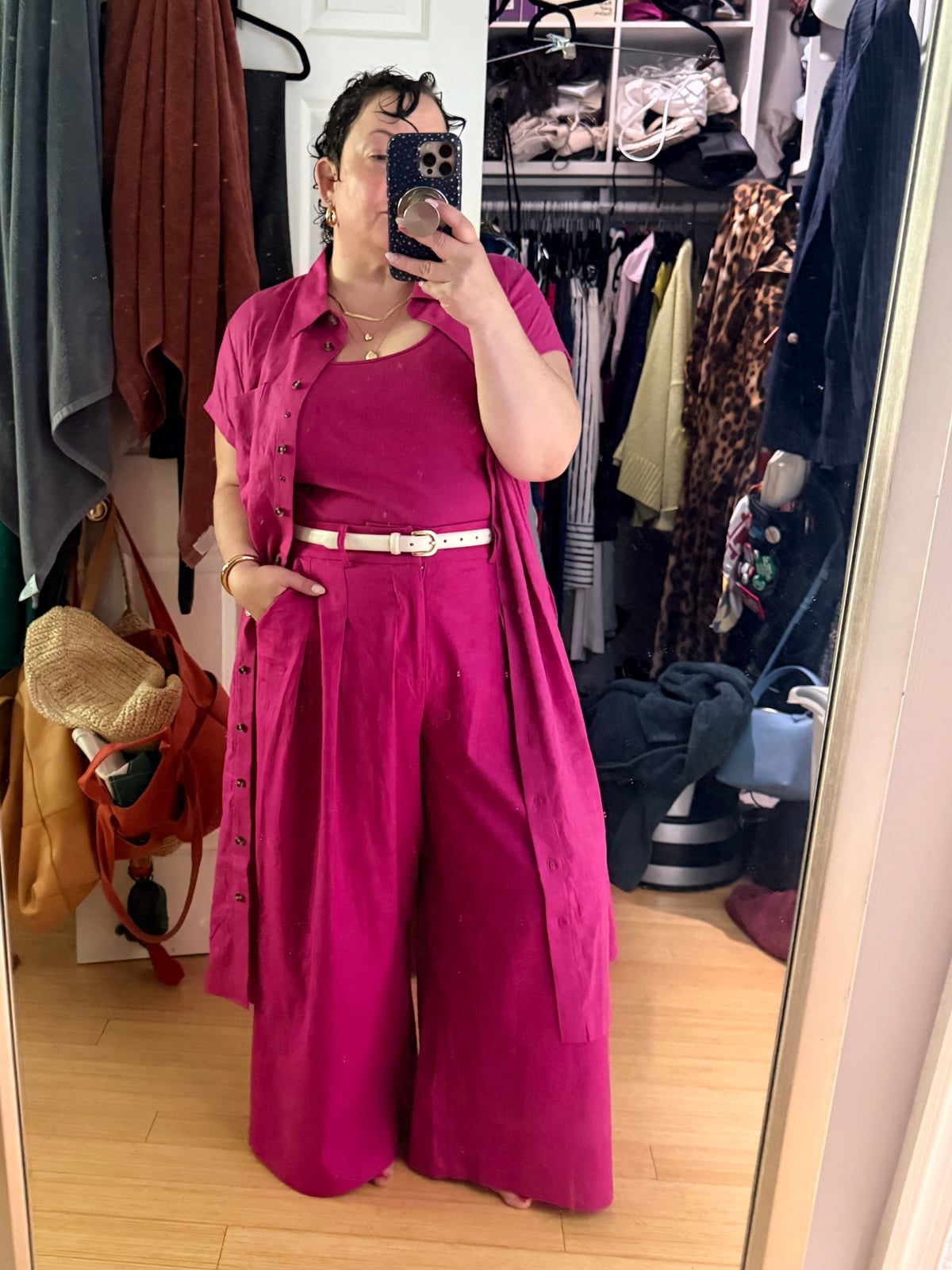 Hot Pink Matching Set Hot Pink Matching Set — Aesthetic Midsize Outfits