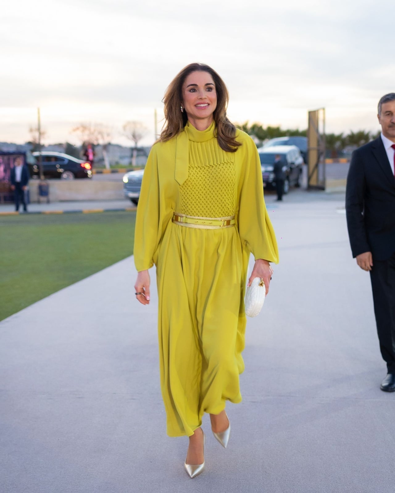 Lime Green Crepe Dress with High Neckline Lime Green Crepe Dress with High Neckline — Aesthetic Queen Dress