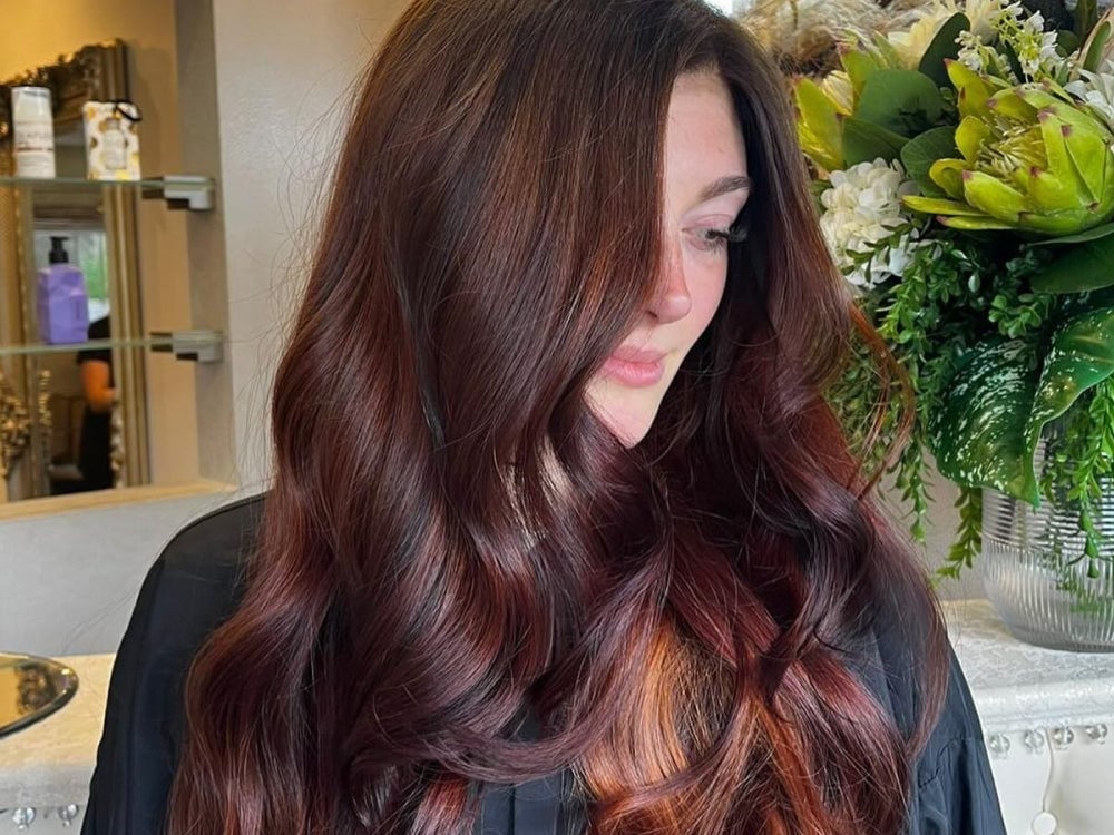 Collarbone Deep Auburn Waves Collarbone Deep Auburn Waves — Aesthetic Red Hair