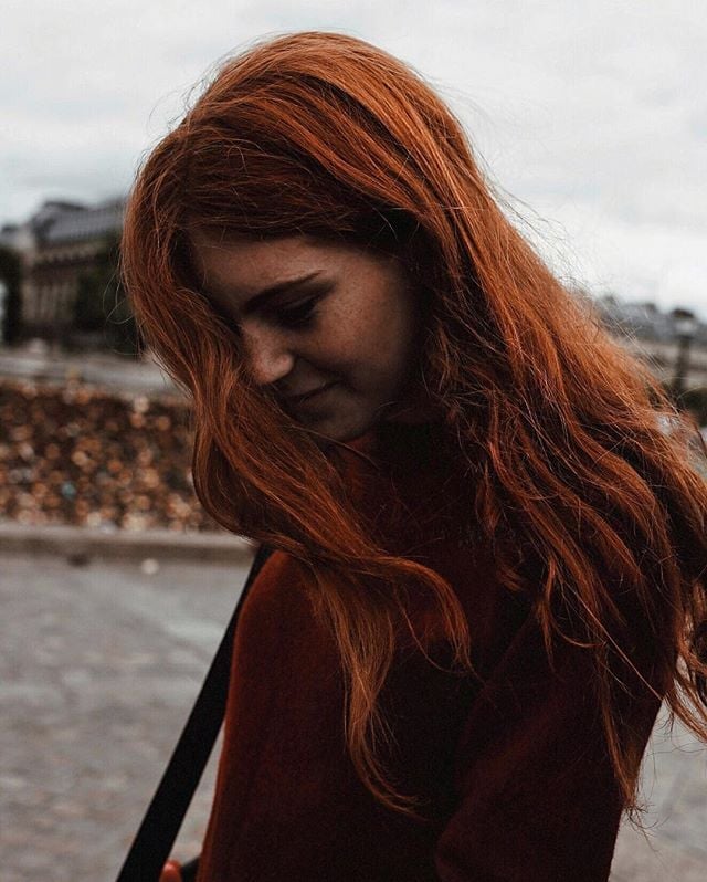 Fine Auburn Red Mid-Back Fine Auburn Red Mid-Back — Aesthetic Red Hair