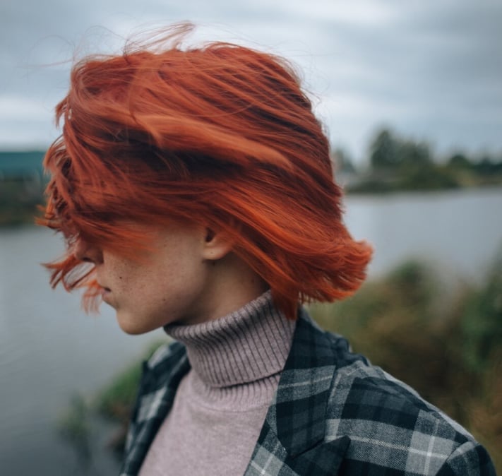 Short Bob Bright Copper Red Short Bob Bright Copper Red — Aesthetic Red Hair